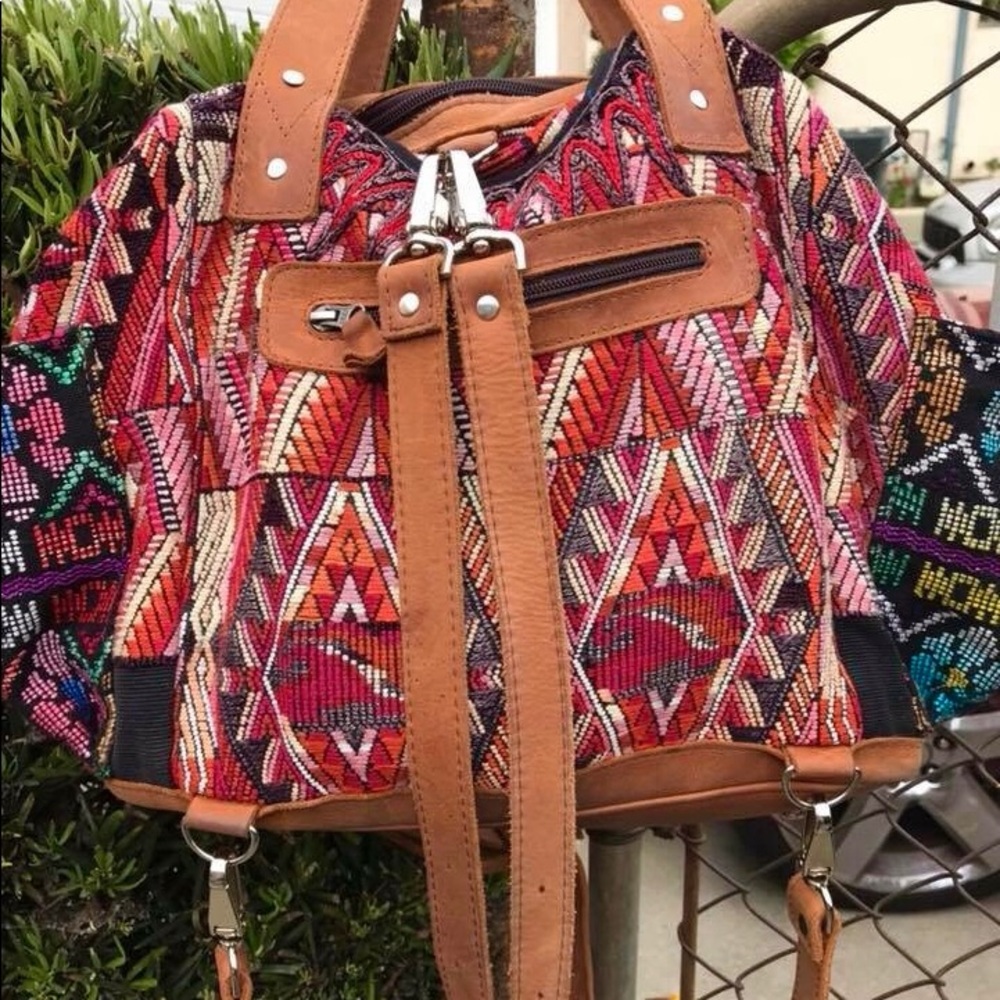 Nena & Co CDB GUATEMALA HUIPIL BACKPACK OOAK - Picture 2 of 5